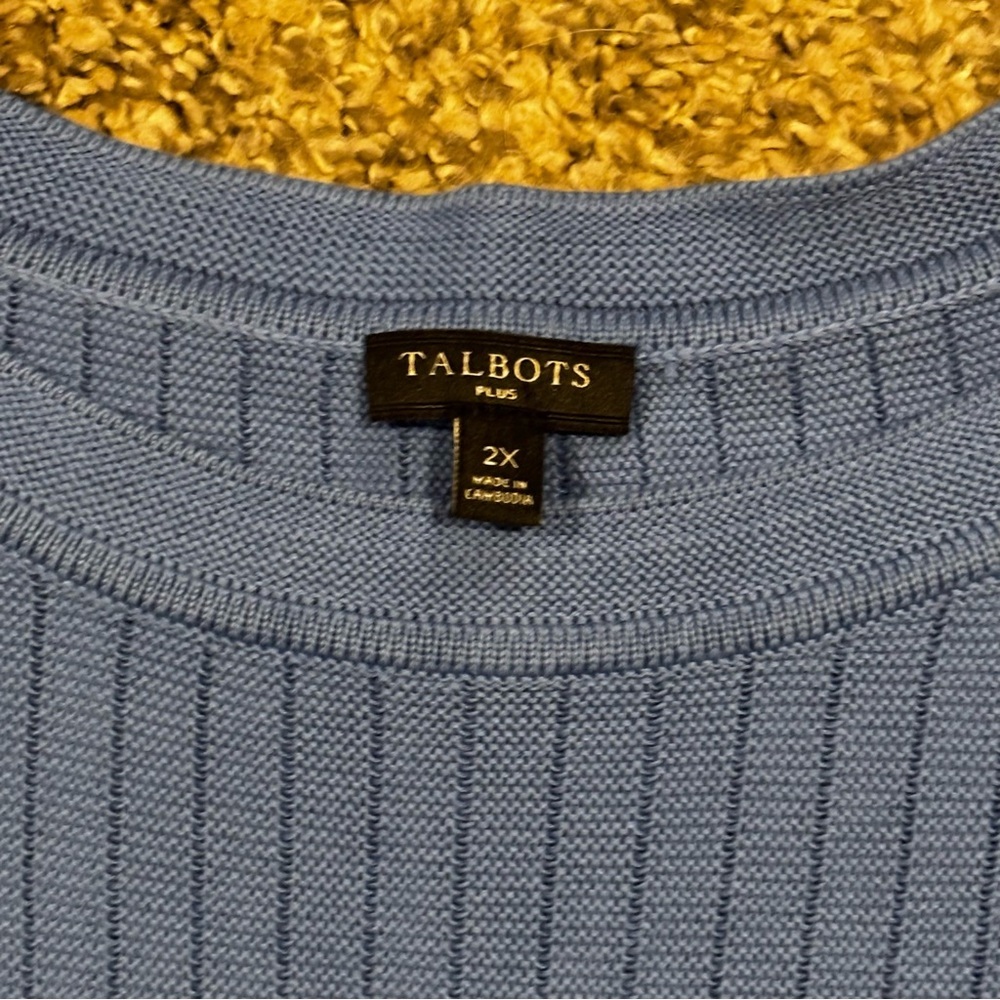 Talbots Mixed Stitch Sweater With Button Detail S… - image 2